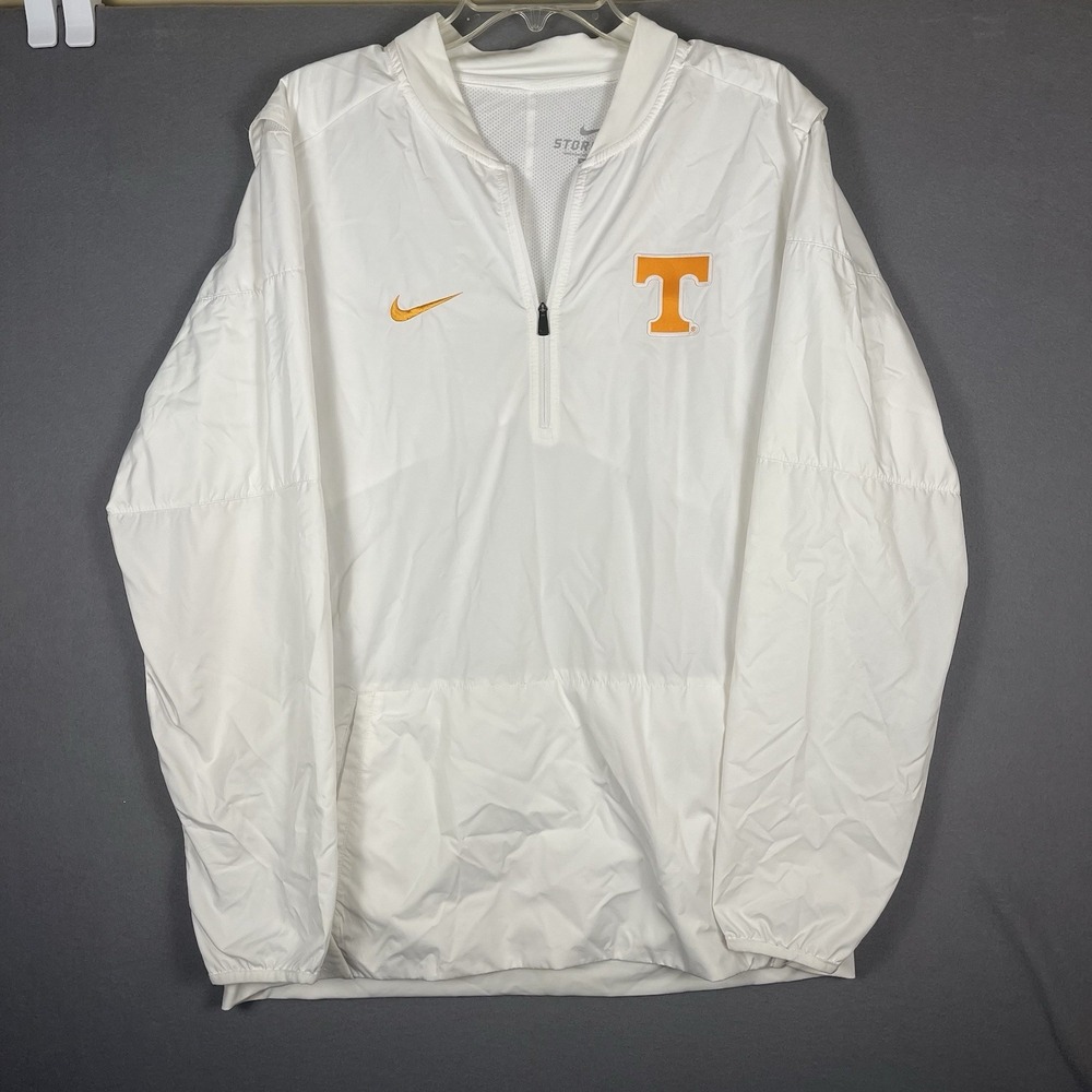 Tennessee Volunteers Pullover Mens Large Nike Storm-FIT Quarter‎ Zip NCAA White